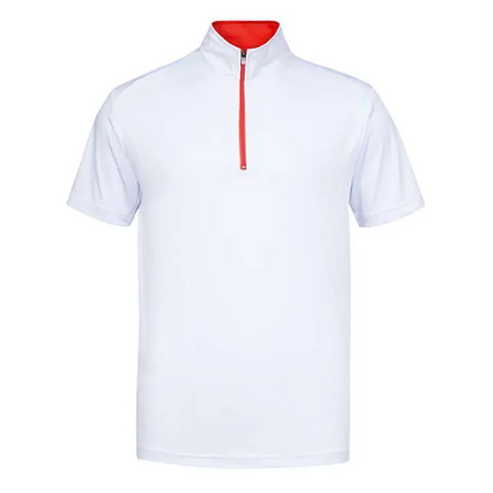 MICROFIBRE POLO ZIP T SHIRT - Gifthub SG
