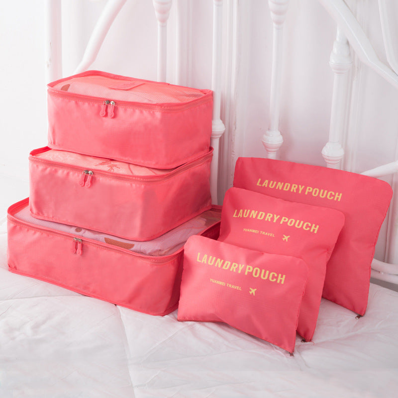 TRAVEL BAG LUGGAGE SET (6 PIECES) - Gifthub SG
