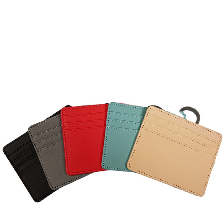 4 CARDS SLOT PU CARD HOLDER