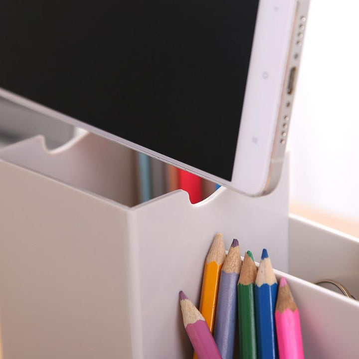 3 SLOT STATIONERY ORGANIZER WITH PHONE HOLDER