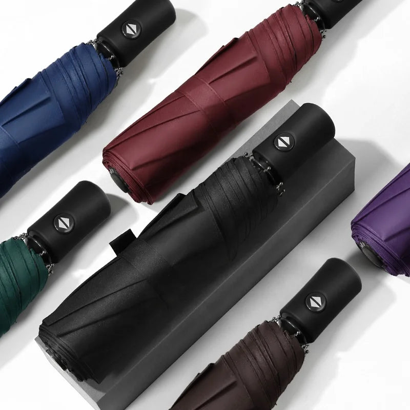 Logo Branded Automatic Folding Umbrella - Gifthub SG