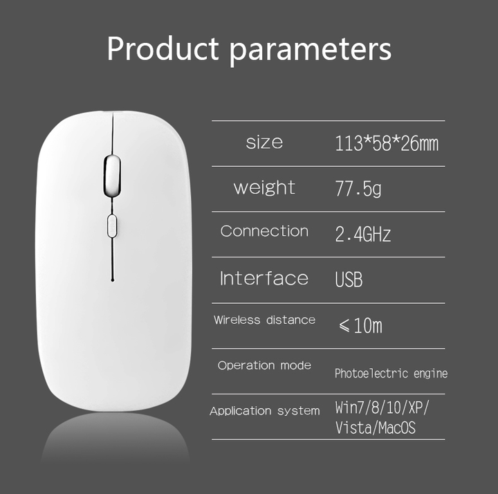 Wireless Rechargeable Slim Mouse