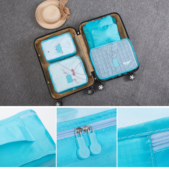 TRAVEL BAG LUGGAGE SET (6 PIECES) - Gifthub SG