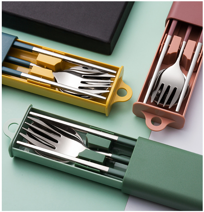 TRAVEL PORTABLE SS CUTLERY SET - Gifthub SG