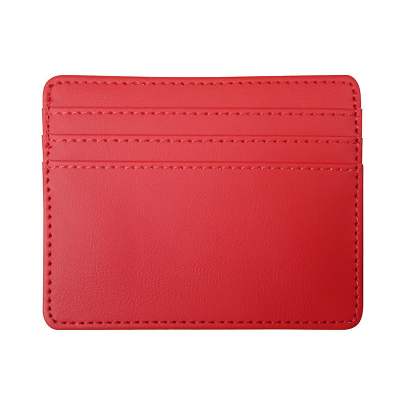 4 CARDS SLOT PU CARD HOLDER