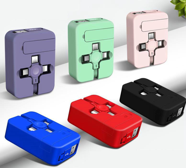 RECTANGLE CHARGING CABLE WITH PHONE HOLDER - Gifthub SG