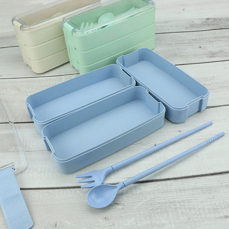 3 LAYER WHEAT STRAW LUNCH BOX