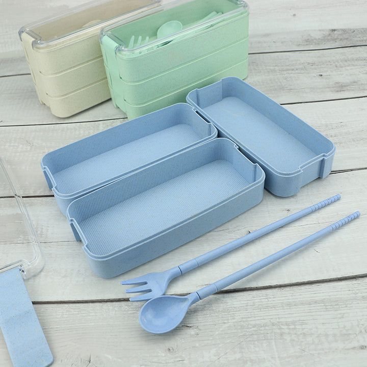 3 LAYER WHEAT STRAW LUNCH BOX