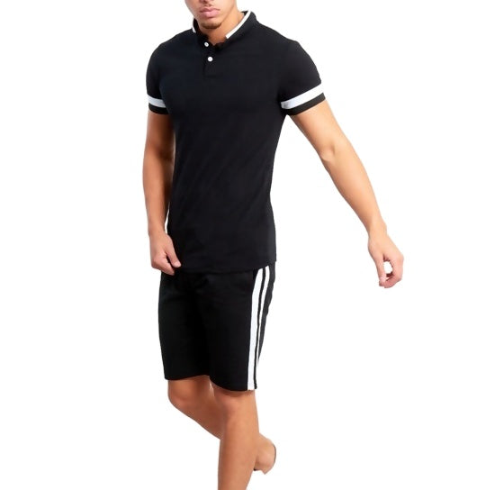 HONEYCOMB GRANDAD POLO T SHIRT - Gifthub SG