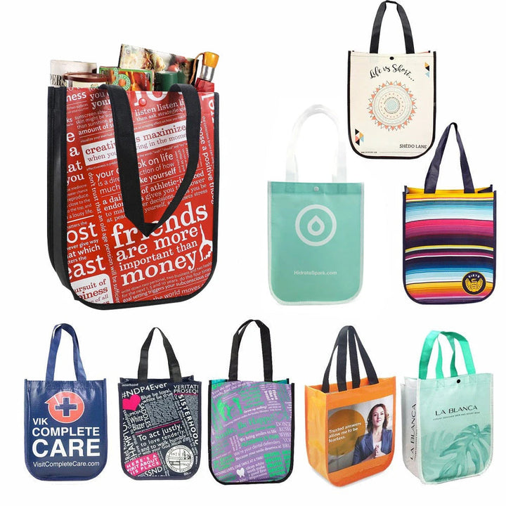 Foldable Curved Corners Tote Bag with Logo Non Woven Bag by Gifthub SG | Gifthub SG