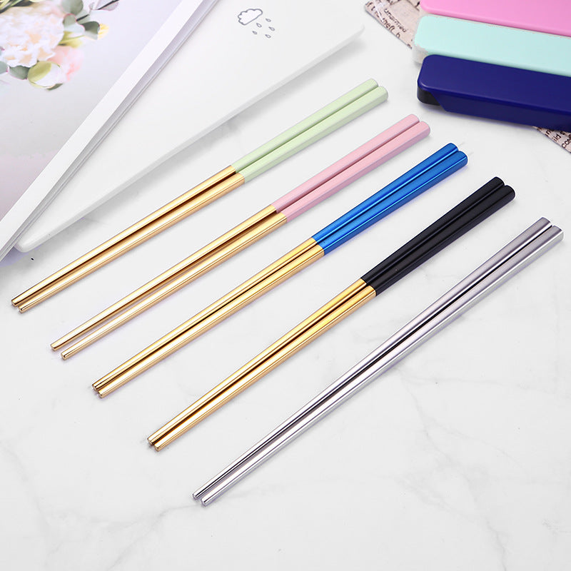STAINLESS STEEL CHOPSTICK SET Cutlery by Gifthub SG | Gifthub SG