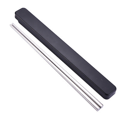 STAINLESS STEEL CHOPSTICK SET Silver+black box 50 $8.65 FREE (12-14 days) Cutlery by Gifthub SG | Gifthub SG