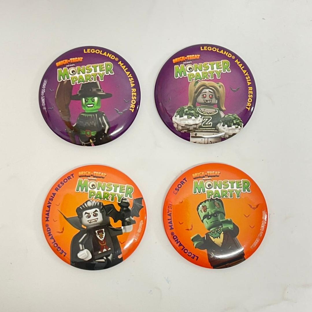 Custom printed button badges Singapore with full colour company logo for corporate events