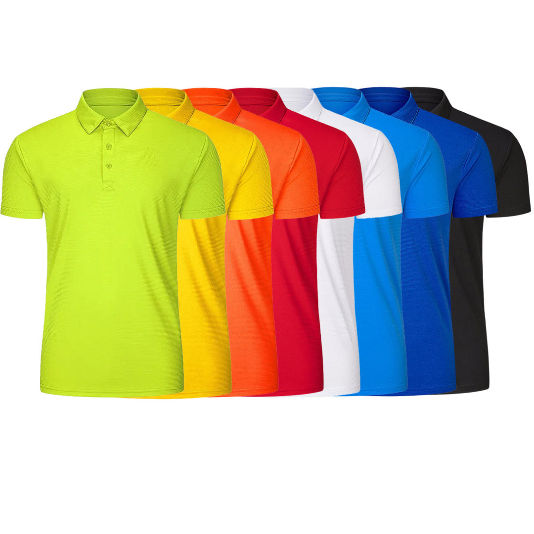 Custom corporate polo tee printing Singapore - microfibre polo shirt for bulk logo printing