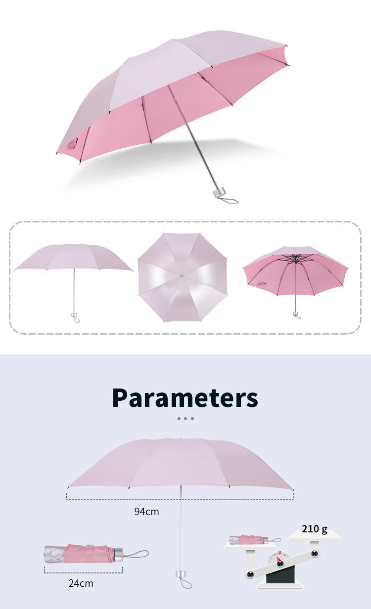 21" MINI V2 PONGEE UMBRELLA Pink Umbrella by Gifthub SG | Gifthub SG