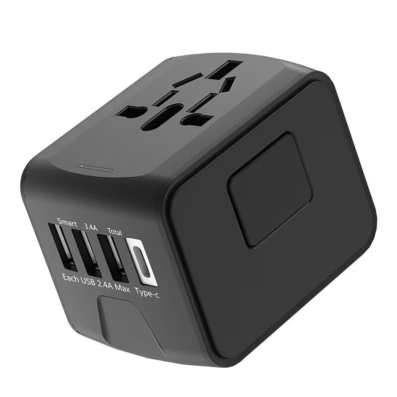 3 + 1 TYPE C UNIVERSAL TRAVEL ADAPTER Black 50 $18.32 FREE (12-14 days) Universal Adapter by Gifthub SG | Gifthub SG