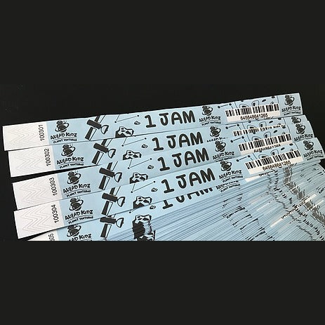 Barcode and Numbering Event Tyvek Wristbands
