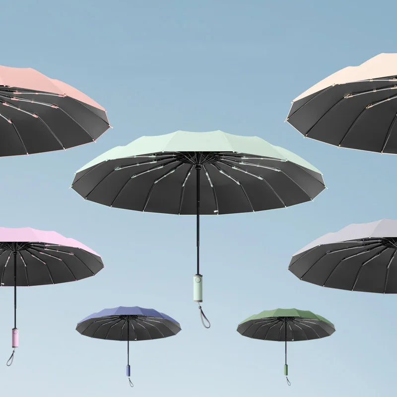 Luxury Automatic Folding Umbrella, Waterproof & UV-Protected