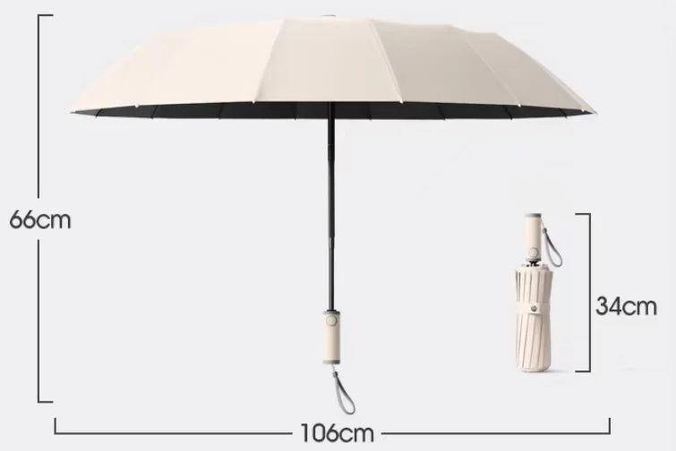 Luxury Automatic Folding Umbrella, Waterproof & UV-Protected