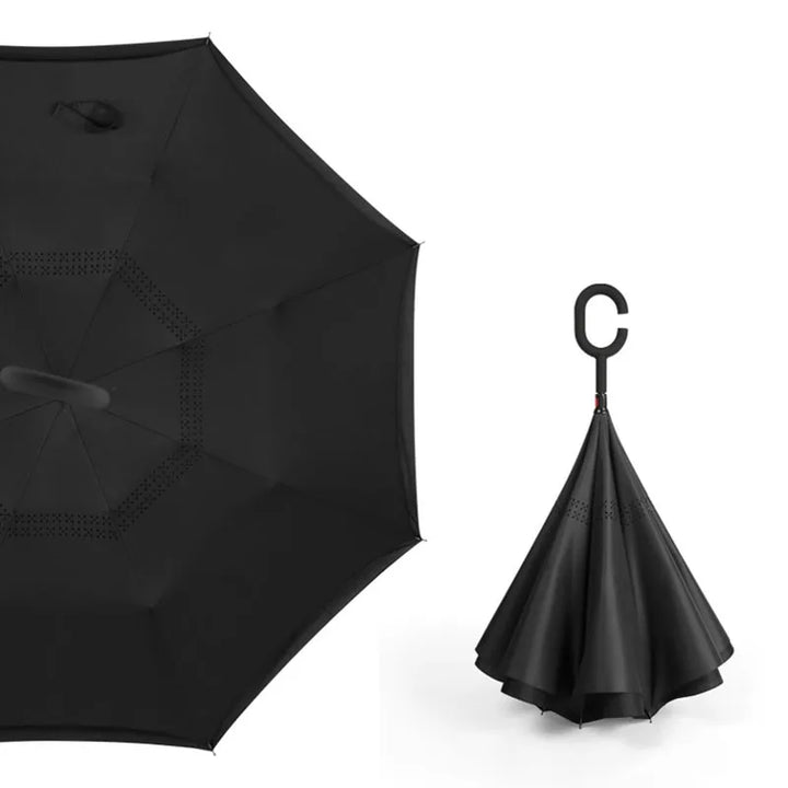 Reverse Umbrella with C-Hook Handle