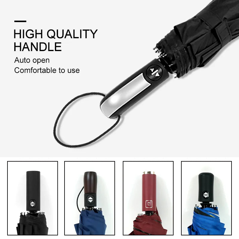 Custom Logo Automatic Waterproof Golf Umbrella