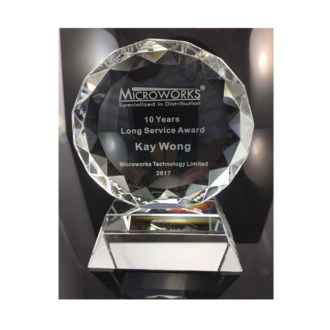 CRYSTAL AWARD ROUND TROPHY V4 - Gifthub SG