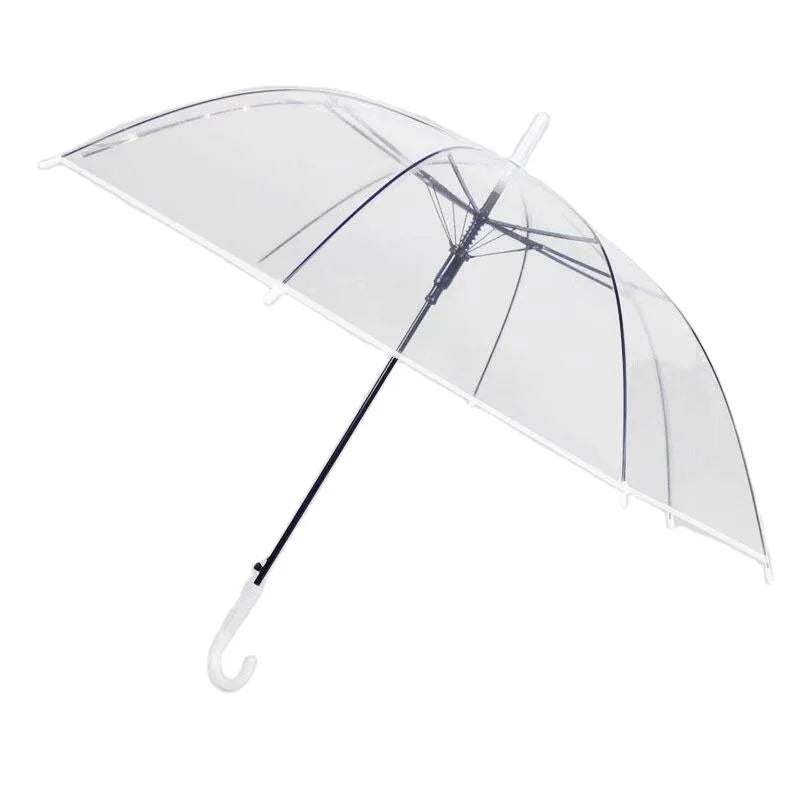 Custom Logo Transparent Automatic Clear Umbrella - Gifthub SG