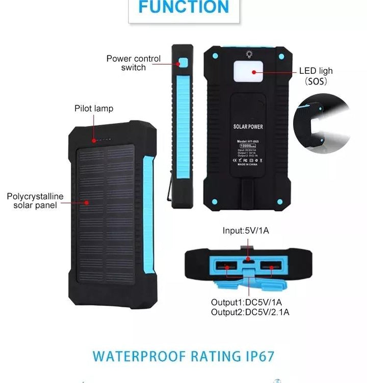 WATERPROOF SOLAR POWERBANK