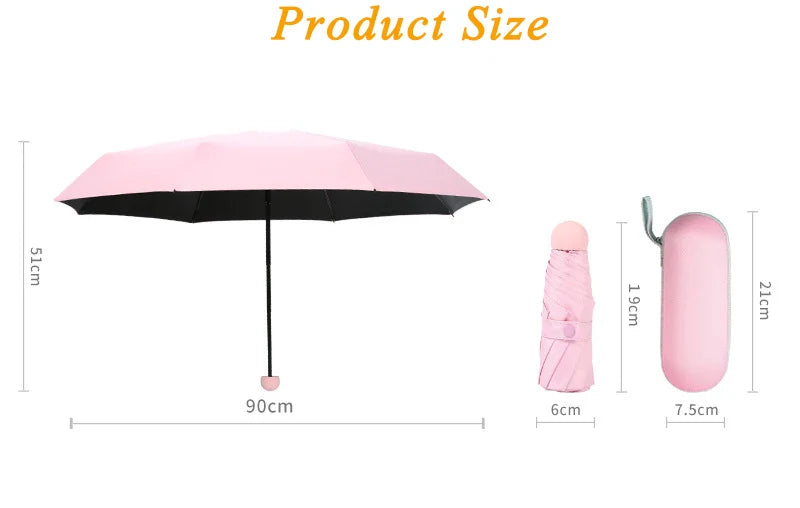 Capsule UV Mini Umbrella with Custom Logo - Gifthub SG