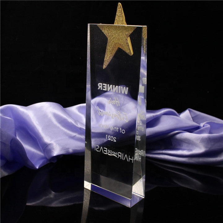 CRYSTAL AWARD STAR TROPHY V3 - Gifthub SG