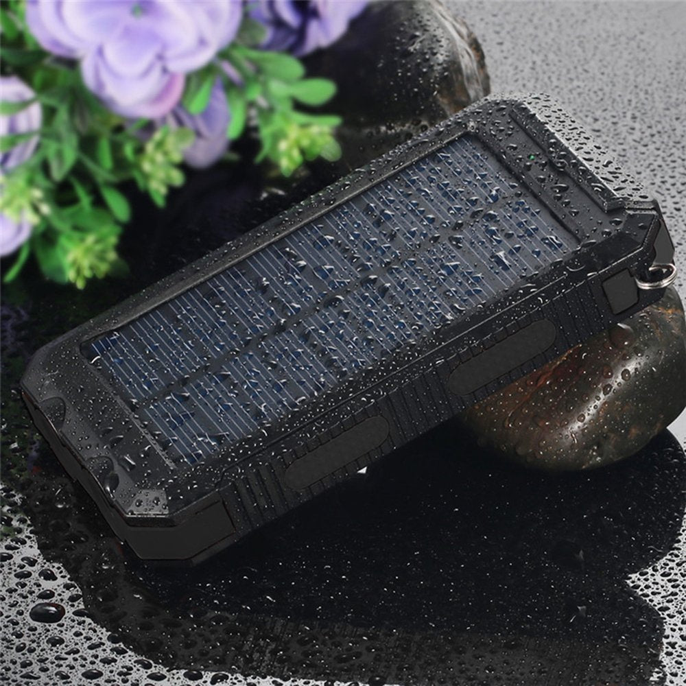 Waterproof Solar Power Bank Dual USB Dual LED Lights