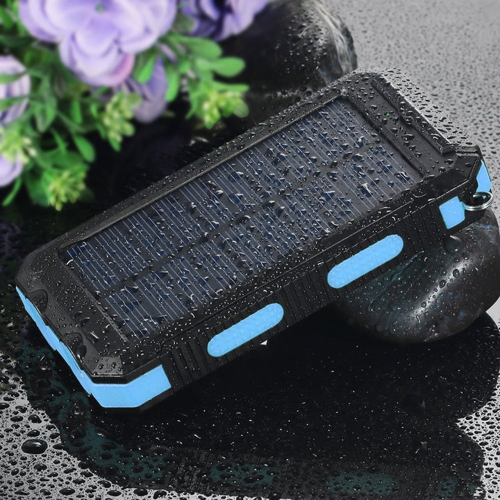 Waterproof Solar Power Bank Dual USB Dual LED Lights