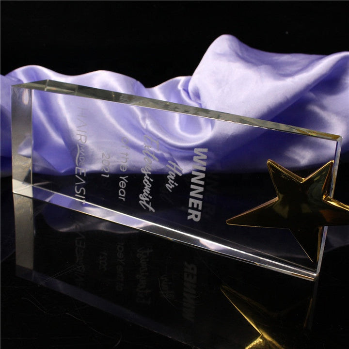 CRYSTAL AWARD STAR TROPHY V3 - Gifthub SG