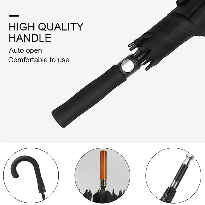 Custom Logo Automatic Waterproof Golf Umbrella - Gifthub SG