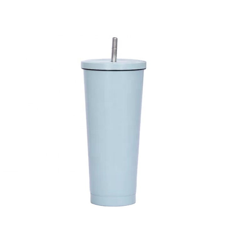 DOUBLE WALL FULL SS CUP WITH STRAW