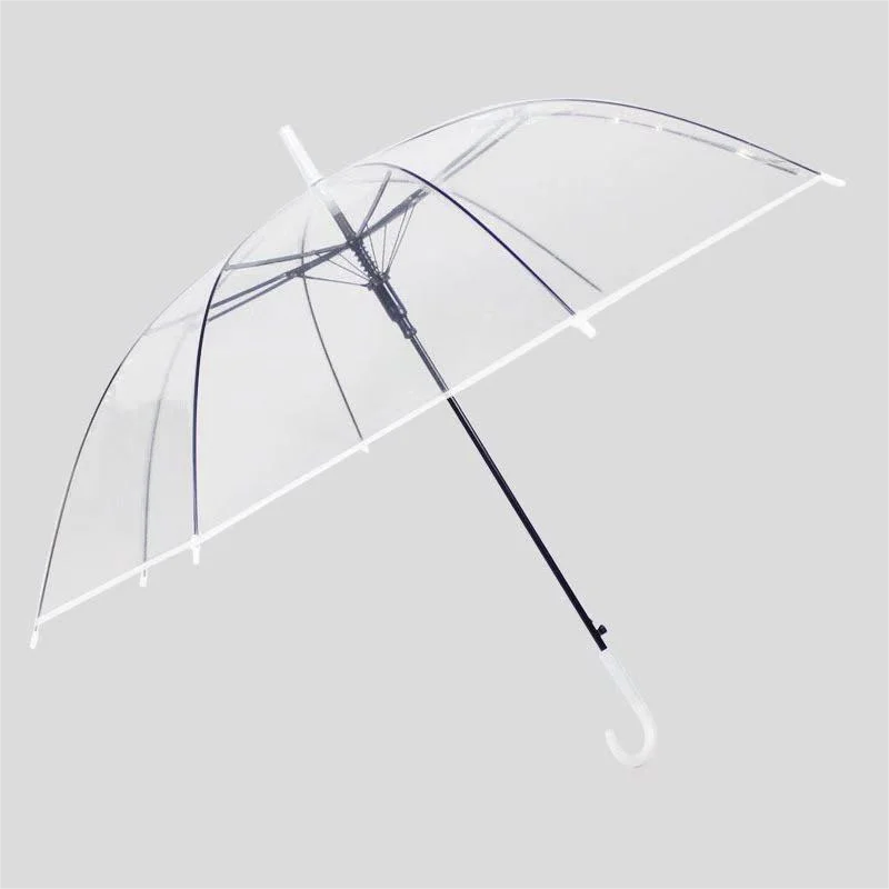 Custom Logo Transparent Automatic Clear Umbrella - Gifthub SG