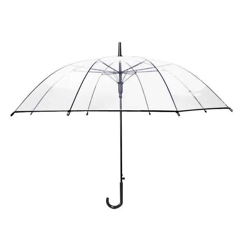 Custom Logo Transparent Automatic Clear Umbrella - Gifthub SG