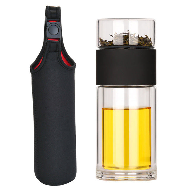 DOUBLE WALL INFUSE GLASS BOTTLE