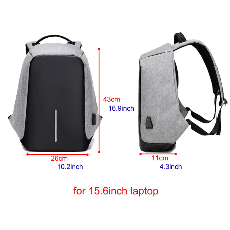 ANTI THEFT BACKPACK WITH USB PORT