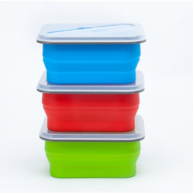 COLLAPSIBLE LUNCH BOX (W CUTLERY)