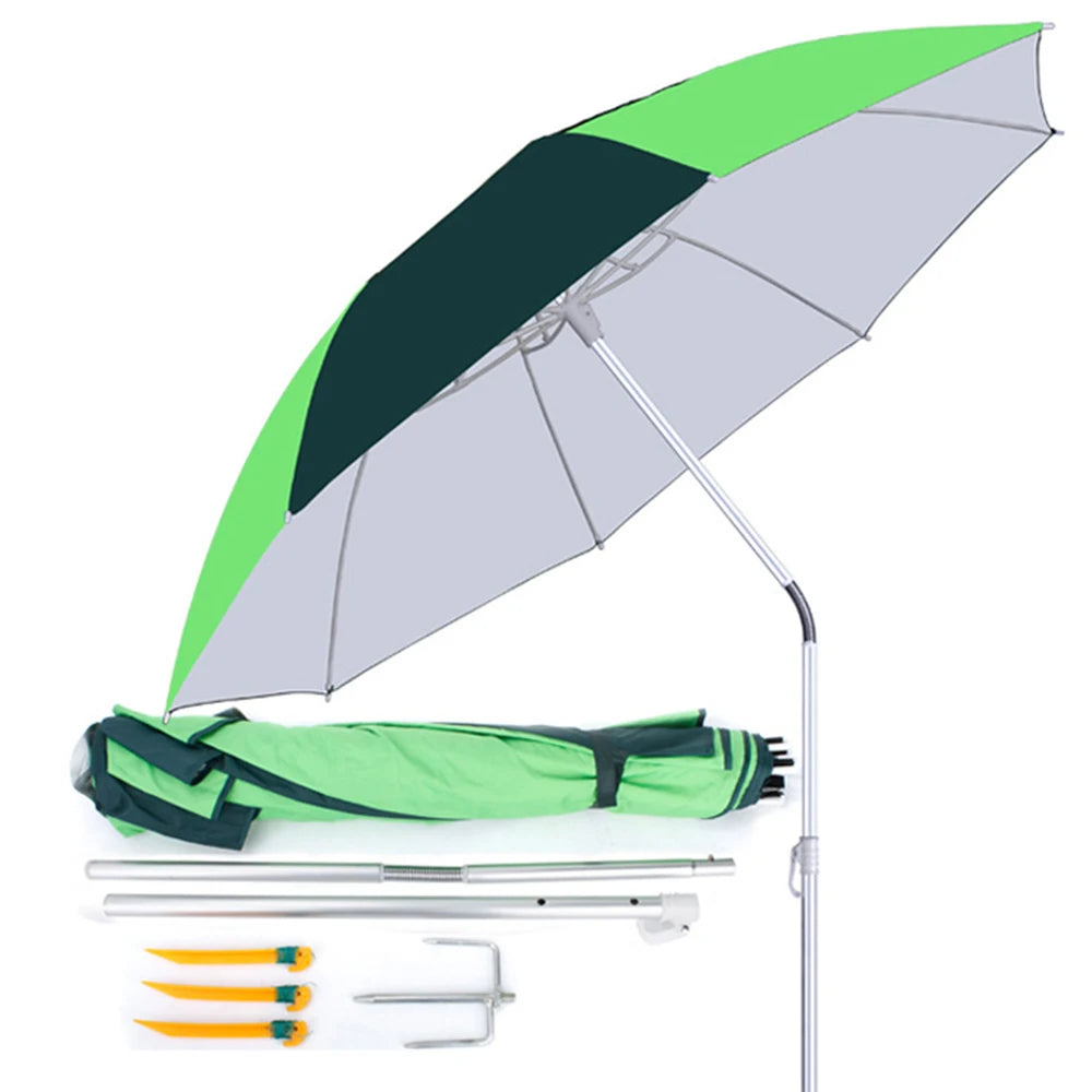 Portable Adjustable Sun Protection Beach Umbrella - Gifthub SG