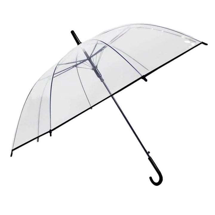 Custom Logo Transparent Automatic Clear Umbrella - Gifthub SG