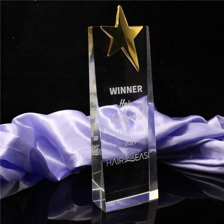 CRYSTAL AWARD STAR TROPHY V3 - Gifthub SG