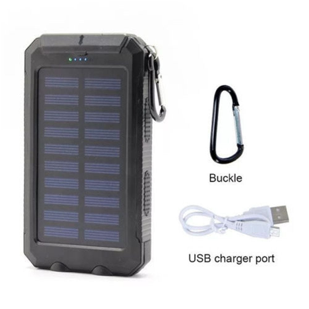 Waterproof Solar Power Bank Dual USB Dual LED Lights