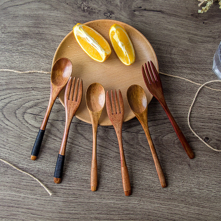 JAPANESE SOLID WOOD CUTLERY SET