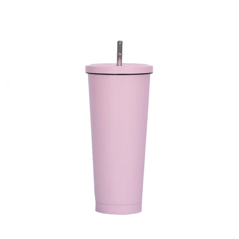 DOUBLE WALL FULL SS CUP WITH STRAW pink 50 $16.95 FREE (12-14 days) Mug by Gifthub SG | Gifthub SG