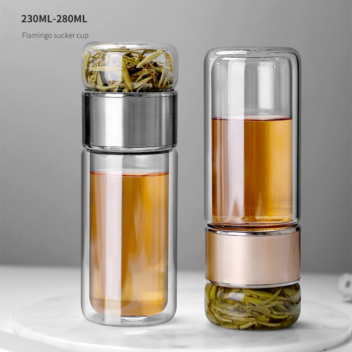 DOUBLE WALL INFUSE GLASS BOTTLE Bottle by Gifthub SG | Gifthub SG