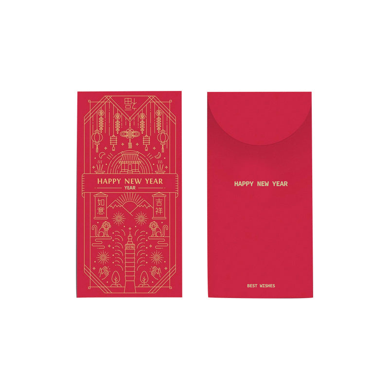 SILK CLOTH PAPER RED PACKET 90x170mm Red Packet by Gifthub SG | Gifthub SG