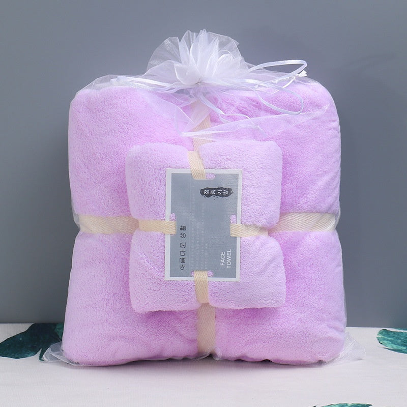 SOFT BATH & FACE TOWEL SET Purple 50 $18.20 FREE (12-14 days) Towel by Gifthub SG | Gifthub SG