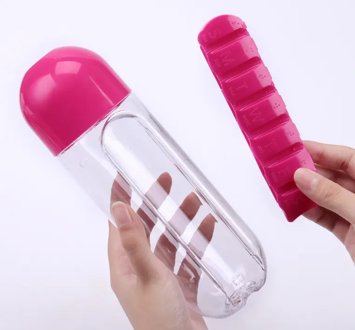 VITAMIN ORGANIZER WATER BOTTLE Care Pill Organizer by Gifthub SG | Gifthub SG